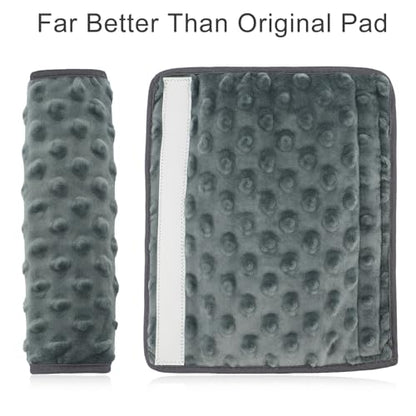 2Pcs Arm Sling Padding for Neck Arm Sling Strap Cushion Neck Pad Cushions Shoulder Brace Carry Strap Pads Elbow Wrist Injury Support Strap Padded Women Men Minky Dot Dark Gray - color: Minky Dot Dark Gray-2pcs