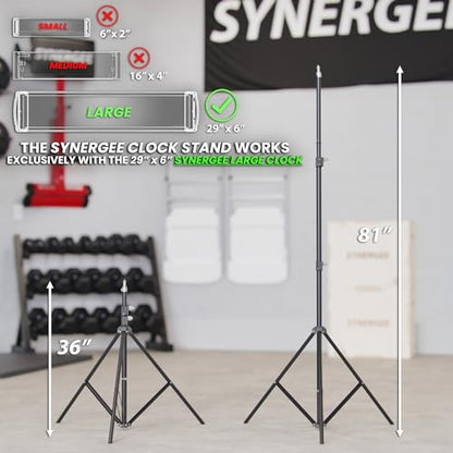 Synergee Gym Timer Stand – Fits Large 29" Synergee Timer - color: C) Floor Stand Only - Clock Not Included
