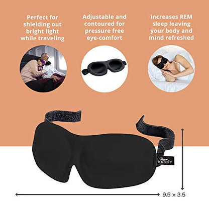 Bucky 40 Blinks No Pressure Eye Mask for Travel & Sleep - color: Hot Pink
