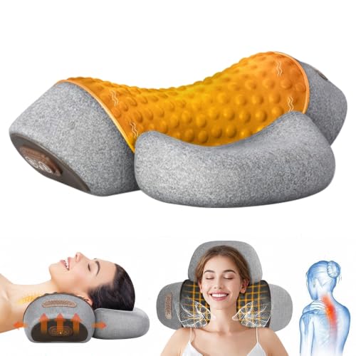 Pillow Neck Massager Hump: Fisiorest 3-in-1 Neck Massager Pillow for Neck Shoulder Pain Relief, Heated Neck Massager Pillows with Heating,Traction,Vibrating Function, Callixe Thera Pillow