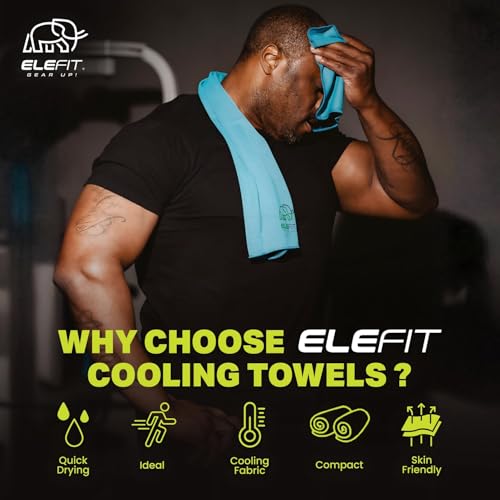 Quick-Drying Cooling Microfiber Gym Towels: Ideal for Comfortable Workout, Running, Yoga, Hiking, Trekking, Walking, Camping, and Family Outdoor Adventures - Lightweight, Portable, Sweat-Wicking