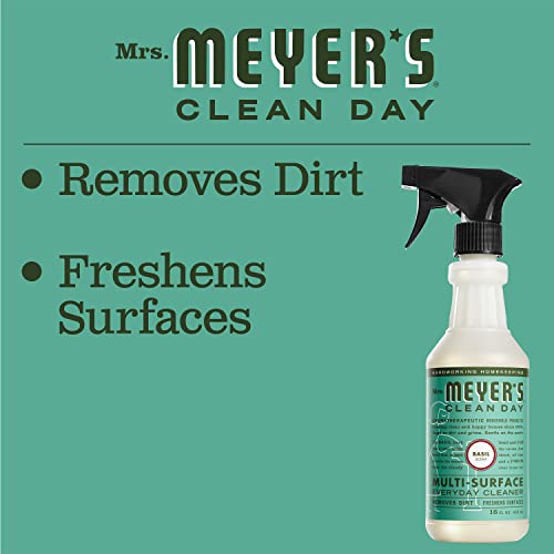 MRS. MEYER'S CLEAN DAY All-Purpose Cleaner Spray, Basil, 16 fl. oz, (Pack of 2) - size: 16 Fl Oz (Pack of 2)