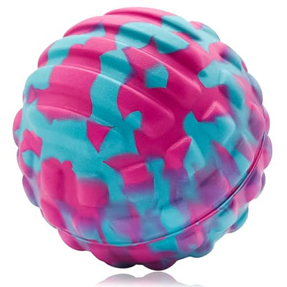 Deep Tissue Massage Ball for Exercise & Recovery - SGS Certification - Targets Back, Shoulder, Legs&Feet - Relieves Muscle Knots, Joint Pain&Tightness, Pressure Point Therapy- Myofascial Release Ball - color: Blue&pink, size: 1-Pack | 2.8-inch