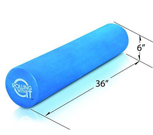Rolling With It High Density Foam Roller for Physical Therapy | High-density EVA foam, Firm core with smooth surface, Keeps its shape, For back, legs & IT band, Deep tissue muscle recovery - size: 36 x 6 Inch