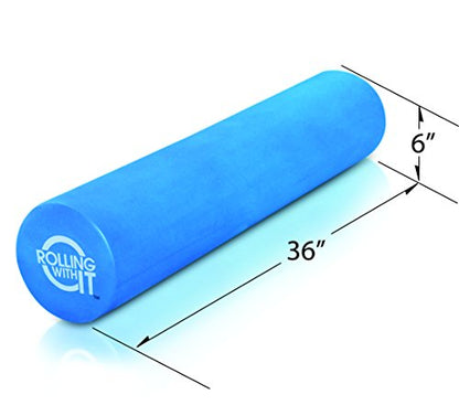 Rolling With It High Density Foam Roller for Physical Therapy - size: 36 x 6 Inch