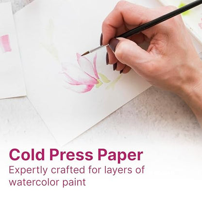 Strathmore 300 Series Watercolor Paper Pad, Tape Binding, 20 Sheets, White, 4x6 inch, 1 Count