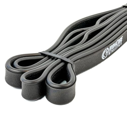 Premium Exercise Bands - Ultra Durable, Non-Slip, Comfort-Edge Resistance - Tested Over 30K Pulls - Three - color: Black 30-50lb - 5 Pack