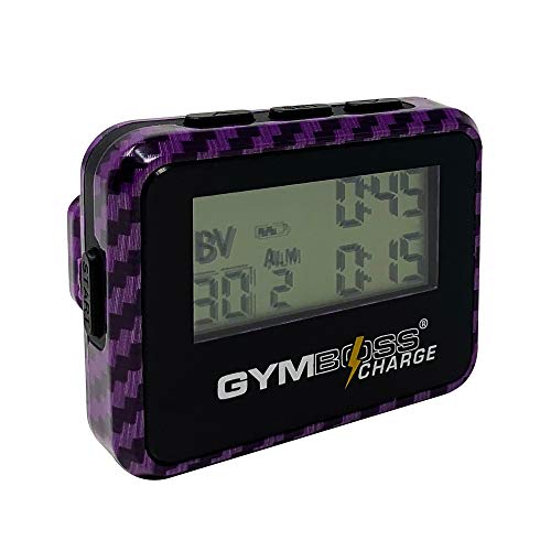 Gymboss Charge Interval Timer and Stopwatch & Watchstrap - Bundle - color: Carbon Purple