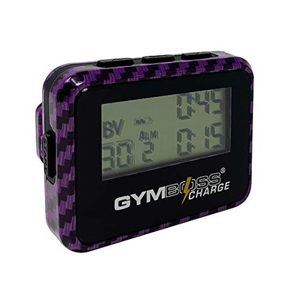 Gymboss Charge Interval Timer and Stopwatch & Watchstrap - Bundle - color: Carbon Purple