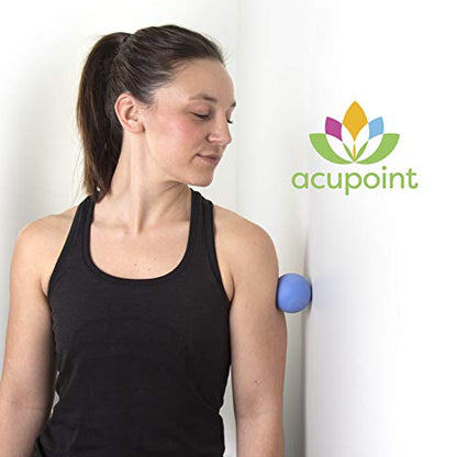 Acupoint Physical Massage Therapy Ball Set Blue with Physical Massage Therapy Lacrosse Ball Set Spiky