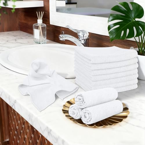 Orighty Wash Cloths, Face Towels 12x12 Inch 20 Pack - color: White