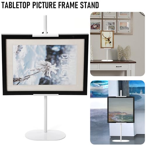 Adjustable Tabletop Easel Stand - Up to 28" Height, Metal Easel Stands for Sign, White Modern Picture Easels for Display, Heavy Duty Easels with Base for Art Paintings Photos - color: White