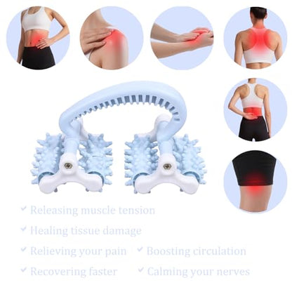 Cellulite Massage Tool,Anti Fascia Release Muscle Cellulite Roller - color: Blue