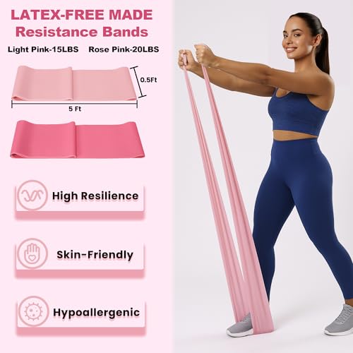 2 Packs Figure 8 Resistance Bands + 9Pcs Home Pilates Kit