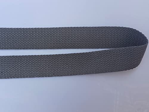 1 Inch Cotton Webbing 10 Yards Cotton Strap for Tote Canvas Bags Crafts Sewing (2025 Grey) - color: 2025 Grey