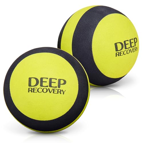 Deep Recovery Yoga Deep Tissue Massage Ball Set, Firm Density – 4-Inch Myofascial Release Balls for Feet, Back, Neck, Legs & Arms – Trigger Point & Mobility Therapy (2-Pack)