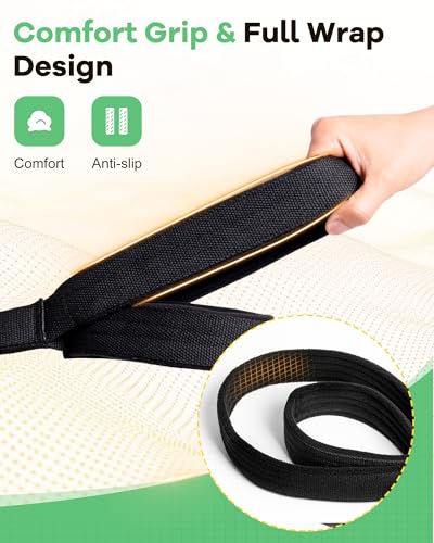 Wonderful Day 2PCS Pilates Straps for Reformer, Comfortable Enhanced Thickness, Fitness Pilates Double Loop Exercise Straps for Home Gym Workout - color: S1.Black