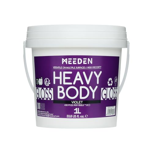 MEEDEN Oriental Violet Acrylic Paint: 1L /33.8oz Heavy Body Gloss Finish | Thick Art Paints Non-Toxic for Canvas Crafts Wood Metal Plastic Wall - color: Oriental Violet - 1L