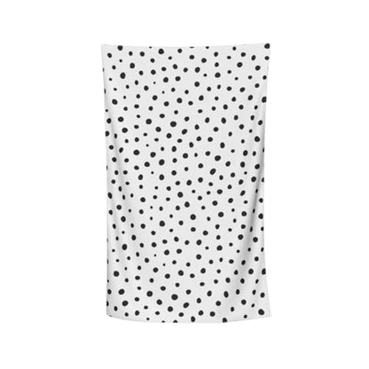 VOOHDDY Polka Dot Spot Black White Trendy Beach Towel Soft Absorbent Microfiber Quick Dry Large Bath Towels for Bathroom Women Girls Pool Camping Travel Swimming Picnic Sports - color: Polka Dot Spot Black White Trendy