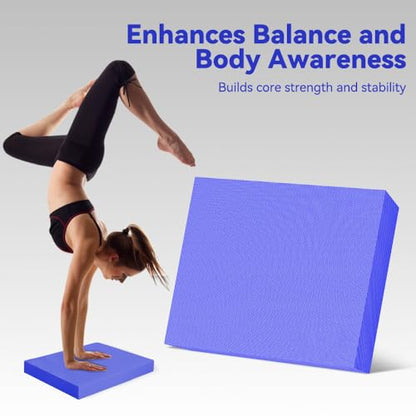 Large Thick Balance Pad Non-Slip Stability Trainer Yoga & Pilates - color: Blue
