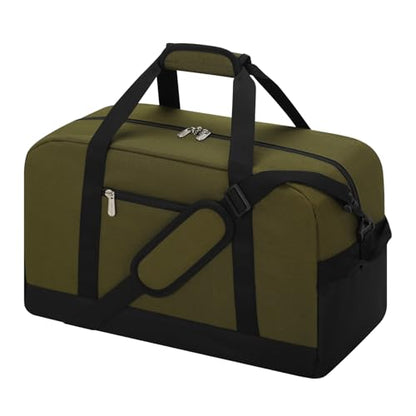 Small Gym Bag 18 inch Carry On Duffel Bag for Weekender Travel - Olive Green - color: Olive Green, size: 18inch