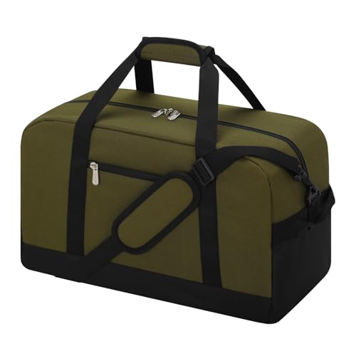 Small Gym Bag 18 inch Carry On Duffel Bag for Weekender Travel - Olive Green - color: Olive Green, size: 18inch