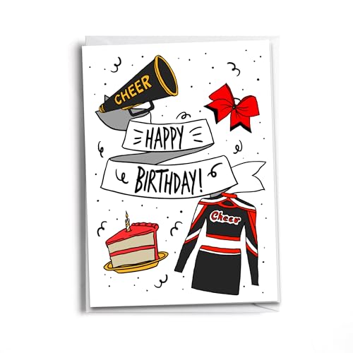 Happy Birthday Cheerleader Card - style: Cheer