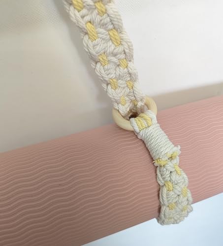 kiido Macrame Yoga Mat Carrying Strap [MAT NOT Included], Hand Woven Multi-use Strap/Carrier for Your Yoga Mat, Exercise Mat - color: Ivory