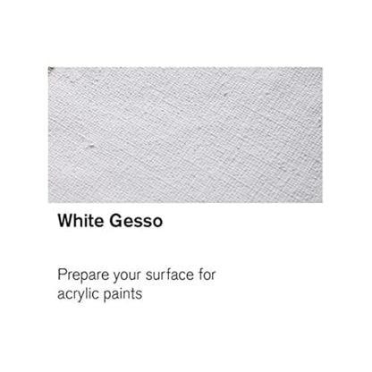 Winsor & Newton Professional Acrylic Medium, White Gesso, 450ml | Primes painting surfaces with a bright white ground to improve paint adhesion, coverage, and color vibrancy. - color: White Gesso, style: 450ml (15.2-oz)