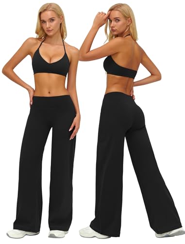 ABOCIW Workout Sets for Women Two Piece Yoga Pilates Outfits - color: Black, size: X-Small