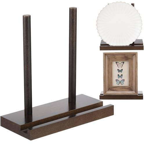 RattanView Tabletop Wooden Display Stand Wooden Easel Book Display Holder Artwork Storage Rack for Picture Plate Frame Albums Record Magazine Tablet Canvas Board(7.8 x 3.5 x 7.8 Inch) - size: 7.8 x 3.5 x 7.8 Inch