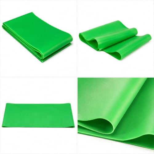 TPE Resistance Bands Flat Exercise Stretch Bands for Yoga Pilates Home Fitness Training - color: Green