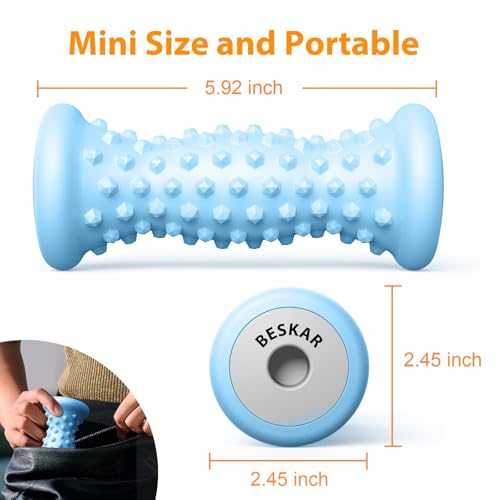 BESKAR Foot Massager Roller for Plantar Fasciitis Relief - color: Blue
