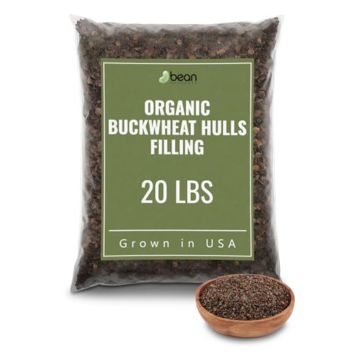 Organic Buckwheat Hulls Filling – Natural and Eco-Friendly Refill for Pillows, Yoga Zafus and Cushions - Hypoallergenic Premium Natural Pillow Replacement – USA Grown and Processed, 20 lbs - size: D - 20 lbs