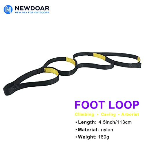 NewDoar Foot Ascender Loop for Climbing Tree Arborist - color: Black Green