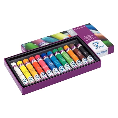 Vangogh Oil Pastel, Round Full Stick, 12-Piece Set