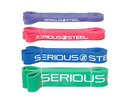 Serious Steel 41" Assisted Pull-up Band, Heavy Duty Resistance Band Sets, Stretching, Powerlifting, Resistance Training and Pull Up Assistance Bands - color: 4-Band Set (#1 #2 #3 #4)