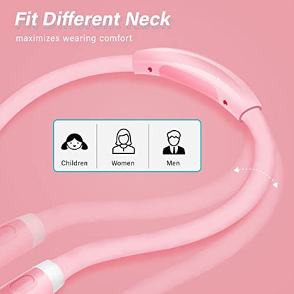 Vekkia Rechargeable LED Neck Book Light for Reading in Bed | 3 Brightness Levels/Flexible Soft Silicone Arms Comfortable Wear/Long Lasting,Great for Readers, Craft & Knitting - color: Pink