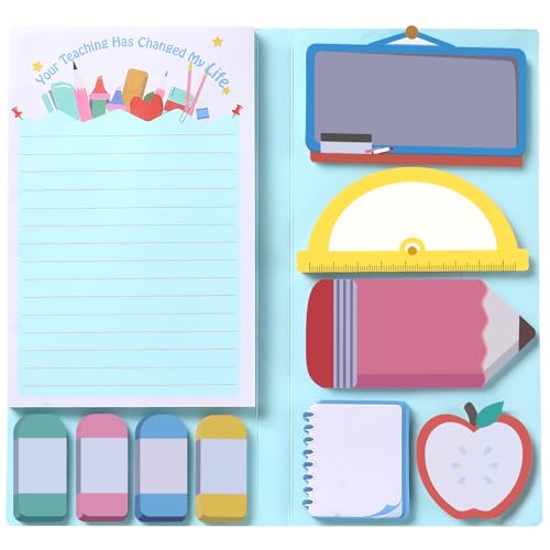 Sticky Notes Set Blackboard Self-Stick Note Pads Teacher Appreciation Gift Writing Memo Pads School Office Supplies - color: Teacher(blue Background)