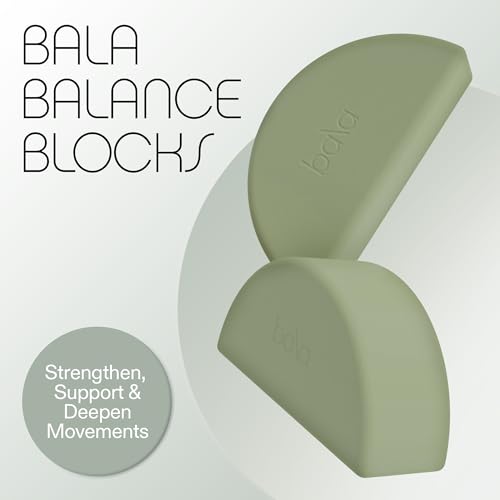 Bala Balance Blocks, High Density Yoga Blocks | Yoga Foam Blocks for Stretching & Working Out - Home Workout Accessories & Exercise Equipment for Women & Men - color: Sage