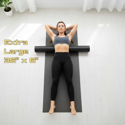 Fitizen Foam Roller – Muscle Massage Rehab Stiff Back Pain Physical Therapy Deep Tissue Firm Exercise Equipment Home Gym Stress Yoga Pilates for The Fit Citizen by FitNation - style: Extra Large - 36 inches