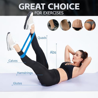 Lianjindun Loop Resistance Exercise Bands Set for Home Gym, Set of 5 - color: Gradient Blue Set