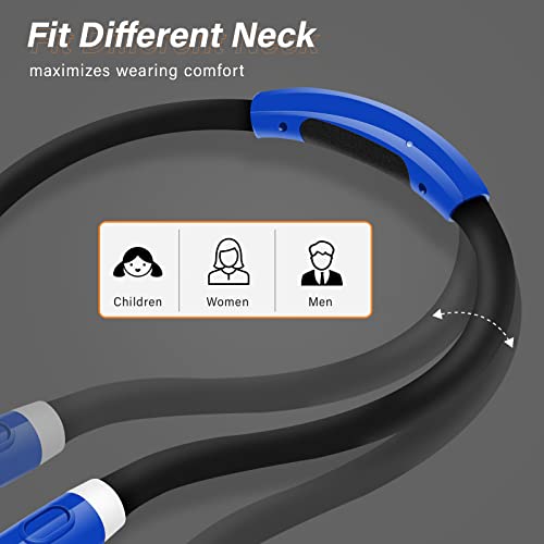 Vekkia Rechargeable LED Neck Book Light for Reading in Bed | 3 Brightness Levels/Flexible Soft Silicone Arms Comfortable Wear/Long Lasting,Great for Readers, Craft & Knitting - color: Blue