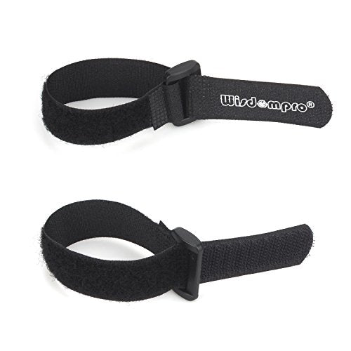Wisdompro 20 Pack 0.8 x 8 In Small Hook and Loop Tie Down Straps Heavy Duty - size: 0.8 x 8 Inch, 20 Pack