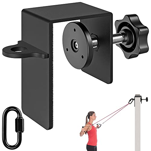 SELEWARE Door Anchor for Resistance Bands, Workout Door Mount Anchors | Home Gym Heavy Duty Door Anchor Attachment for Body Weight Straps, Strength Training, Physical Therapy Exercise, Black - color: A. Black 1 Pack