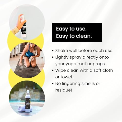 Yoga Mat Cleaner Spray – Spa-Like Scent | Eco-Friendly Formula | Neutralizes Sweat & Odor | Helps Protect Your Mat | 8 oz | Plant-Based, Made in USA | Body By Yoga