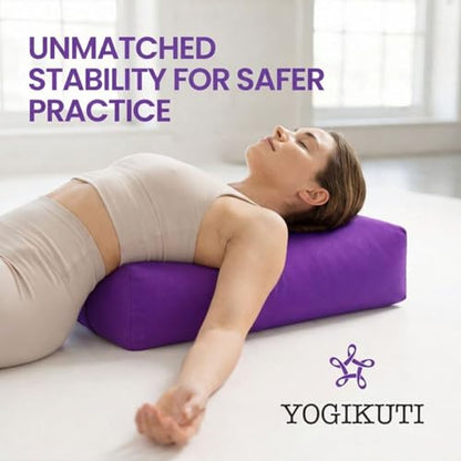 Rectangular Cotton Yoga Bolster, Yoga Pillow, Yoga Cushion, Yin yoga Bolster, Iyengar yoga bolster - color: Purple
