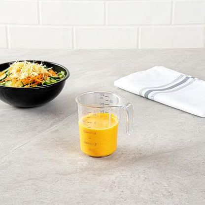 Restaurantware Clear Plastic Cup Measuring Cup, 3.8 x 3 x 3.8 In - size: 3.75" × 3.00" × 3.75"