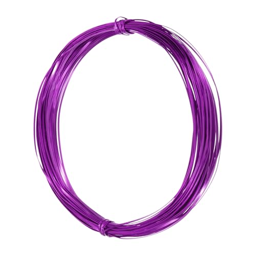 uxcell 1mm Aluminum Craft Flat Wire,66Ft 0.3mm Thickness Bendable Metal Floral Jewelry Beading Armature Wire for Sculpting Armature DIY Jewelry Making, Purple - color: Purple, size: 66Ft