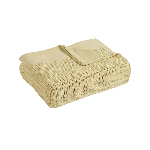 Fiesta - Queen Blanket, Soft Thermal Cotton Blanket, Lightweight Home Decor Rattan, Full/Queen | 100% Cotton, Thermal Weave, Lightweight & Breathable, All-Season Comfort, Machine Washable